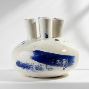 Tulpenvaas wit delfts blauw